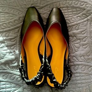 Sam Edelman - circus - sling-back faux leather flats size 9.5, new